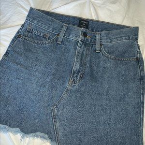 Just Black Cutoff Denim Mini Skirt XS